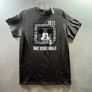 NWT Disney Parks Mickey Mouse 1971 Walt Disney World Shirt Gray S